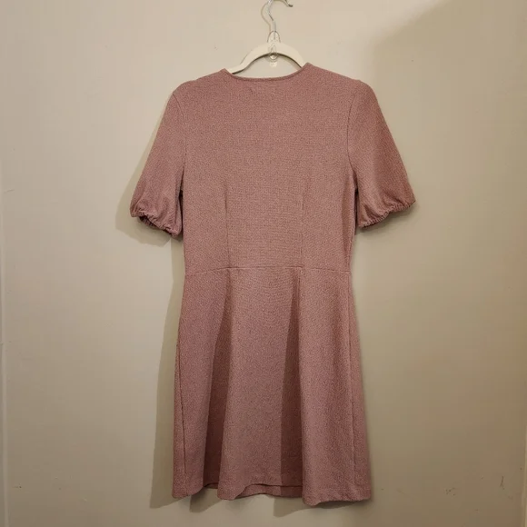 Madewell Cross Button Wrap Dress - Size Small - Lavender - Like New Blush Pink - Picture 5 of 10